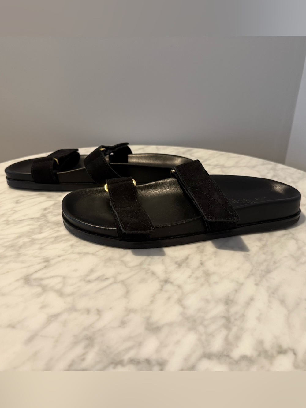 NWOT New Colbie wide-strap sandals in suede and leather Size 9 - Picture 4 of 10